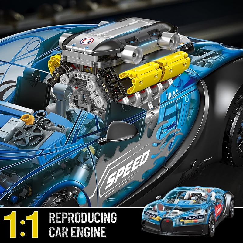 SNOWEAGLE  V12 Engine Model kit That Runs - Build Your Own STEM V8 Model Engine for Adults, 12-Cylinder Car Engine, Shiftable Gear Operation, Mechanic Engineering Construction Set (1260 PCS)