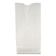 General Supply Duro Fold Top Paper Bag, 6 lbs, White, 500 Ct