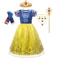 thumbnail image 1 of Disney Girl Cenicienta Rapunzel Cosplay vestir Blancanieves Belle Aurora ropa para niños fiesta de cumpleaños vestido princesa disfraz 3T (etiqueta 110) Gao Jinjia LED, 1 of 2
