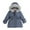 Sky Blue, variant on Aoochasliy Coats for Girls Casual Toddler Winter Hoodie Cute Trendy Solid Color Keep Warm Cotton Clothes Thick Coat