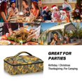 thumbnail image 7 of Iauyy Casserole Carrier for Hot Food Insulated Casserole Travel Carry Bag with Lid Food Warmer Bag for Party/Picnic,Drawn with Black Ink Lines, 7 of 7