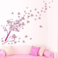 thumbnail image 4 of Pegatina de pared LIUXGMXG flor de mariposa rosa decoración de fondo material premium, 4 of 5