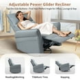 thumbnail image 4 of Massage Chairs 360° Swivel Rocker Recliner Chair,Swivel Nursery Rocking Chair w/Pull Ring,Glider Chair,Modern Rocking Swivel Recliner Chair for Bedroom,Living Room Chair Home Theater Seating(Blue-Gra, 4 of 10