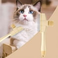 thumbnail image 2 of Flea Comb for Dogs Gentle Grooming Brush with Release Button, Yellow, 2 of 5