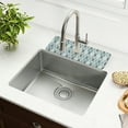 thumbnail image 6 of Faucet Mat for Kitchen Sink 30'' Sink Splash Guard Mat Super Absorbent Fast Drying Drain Pad Bluish White Block 2 Pack, 6 of 9