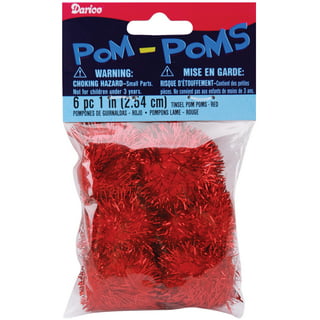 LOKUNN 1 Inch Pom Poms, Red Pom Poms for Arts and Craft, Soft and Fluffy  Pom Pom Balls with Self-Adhesive Eyes, Pompoms for DIY Art Creative Crafts