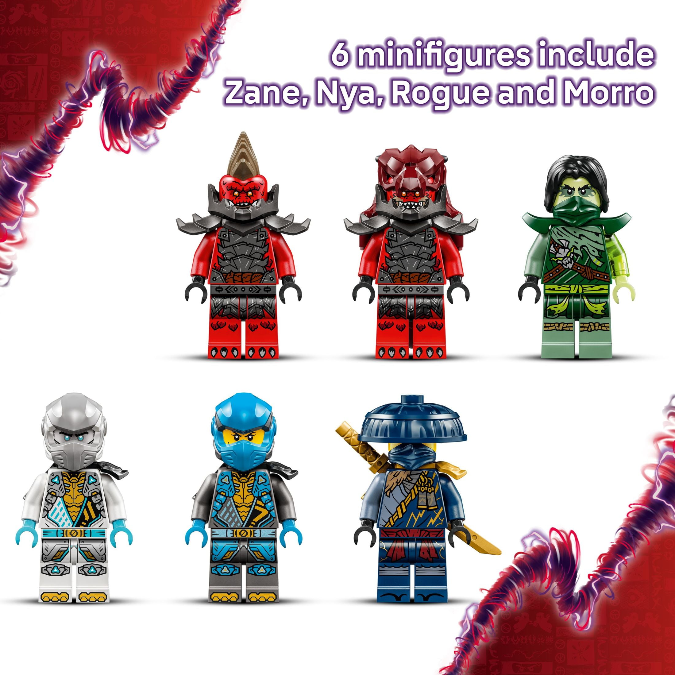 LEGO NINJAGO Dragonian Storm Village Toy Building Set - Pretend Play Playset for Kids, Boys and Girls, Ages 7+ - Spinner Toy with 6 Ninja Toy Minifigures - Gift Idea for Birthdays - 71841