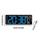 thumbnail image 4 of Reloj de pared para sala de estar de 17,3 pulgadas con reloj electrónico LED multifuncional, reloj despertador de gran tamaño, reloj de temperatura y humedad, reloj despertador, 4 of 6
