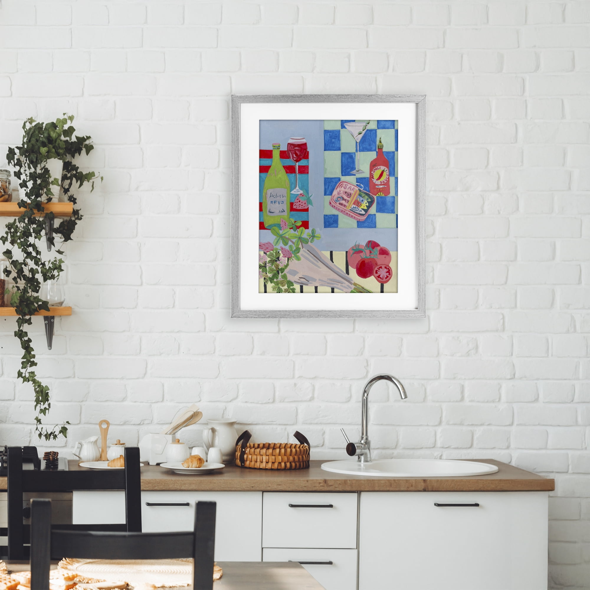 Stupell Industries Saucy Kitchen Secrets Gray Framed Print Under Glass, design by Melissa Wang