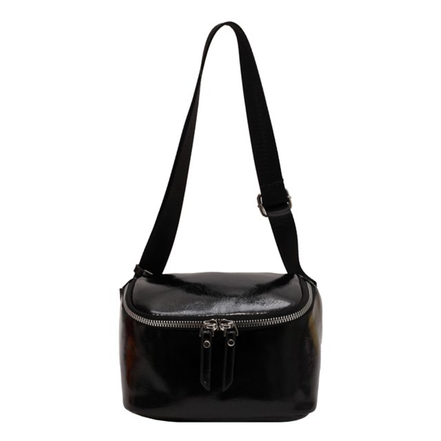 Paquete de pecho para mujer, bolsos de mensajero de moda informal, monedero de diseñador simple (negro) Likrtyny Para Estrenar