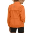 thumbnail image 2 of Little Donkey Andy Women's Lightweight Waterproof Cycling Stretch Jacket, Ultralight Windbreaker, Packable Orange Size M, 2 of 7