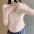 thumbnail image 7 of RYRJJ Womens Lightweight UPF 50+ Athletic Jacket Slim Fit Hooded Sun Shirts Long Sleeve Sun Protection Full Zip Hoodie with Thumb Hole, 7 of 7