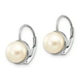 thumbnail image 2 of FB Jewels 14K White Gold 6-7mm Button Freshwater Cultured Pearl Leverback Earrings, 2 of 3