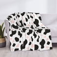 thumbnail image 6 of Horizontal Flannel Blanket Is Light Warm Soft Anti-Pilling Anti-Wrinkle Anti-Allergy And No Hair Loss For Bed And Sofa Camping Travel Simple Cow-Print Pattern1_3, 6 of 8