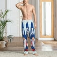 thumbnail image 5 of Uemuo Cute Gnomes in USA Pattern Men's Wide Leg Palazzo Lounge Pants with Pockets Light Weight Loose Comfy Casual Pajama Pants-Large, 5 of 9