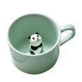 thumbnail image 1 of 230ml, taza de cerámica con café y té con leche-tazón de la mañana de animales 3D bebida de la mañana y boda, cumpleaños, Día del Padre (panda), 1 of 6