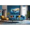 thumbnail image 2 of Animal Wall Art Picture Blue Whale Animal Wall Decor Canvas Wall Art For Livingroom Bedroom Office, 2 of 6