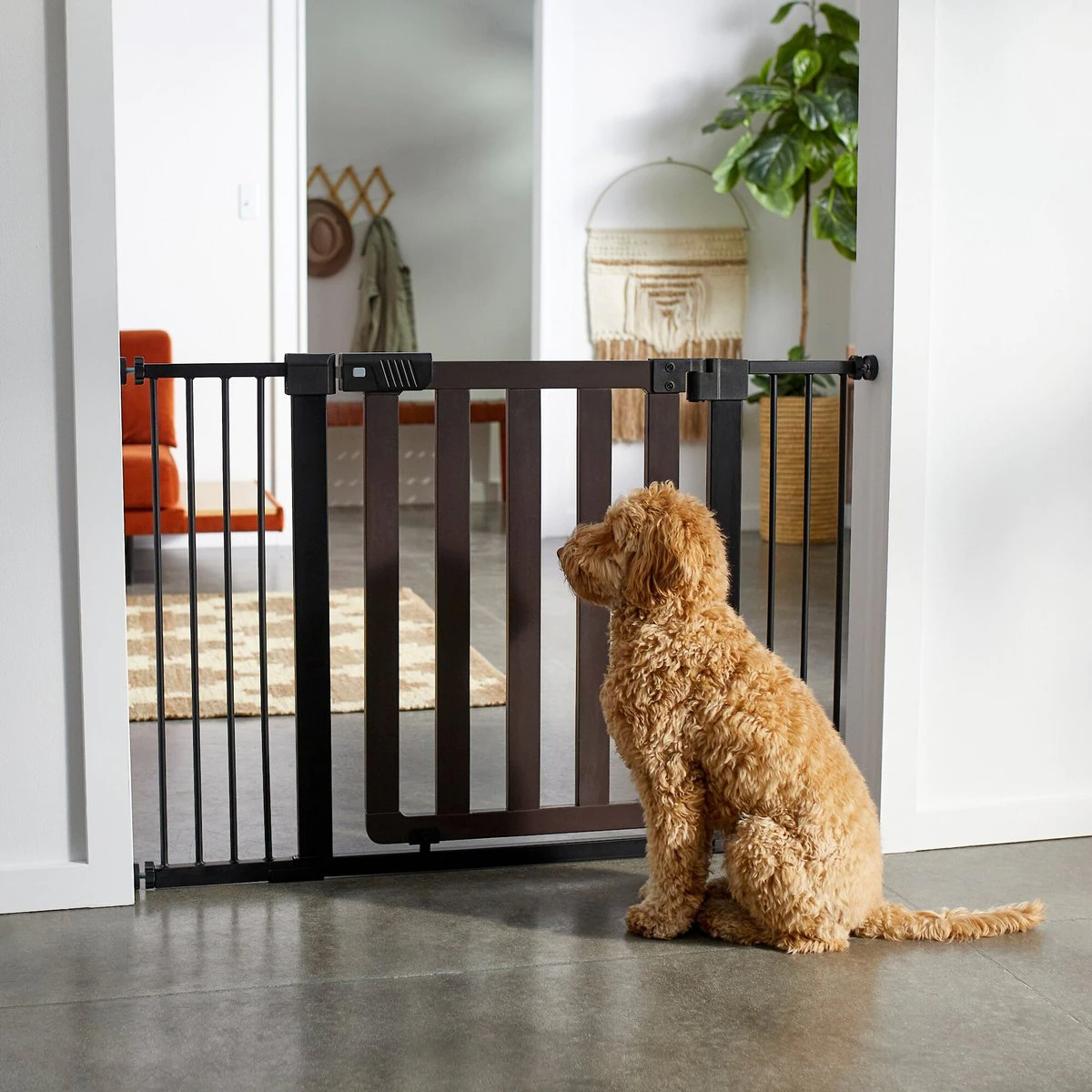 LQQ Wood & Metal Extra Wide Autoclose Dog Gate