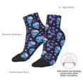 thumbnail image 6 of Pofeuu Skull Flower Blue Print 30cm Socks, Adult Running Hiking Socks for Youth and Adult, 6 of 7
