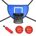 thumbnail image 1 of Mini Basketball Hoop For Trampoline Lightweight Baseboard With Basketball Pump Sturdy Universal Easy Install Basketball Rack For Kids Adults, 1 of 10
