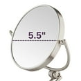 thumbnail image 4 of Jerdon 5 inch Diameter Folding Travel Mirror, 10X-1X Magnification, Travel Bag, Nickel Finish - Model MC450N, 4 of 5