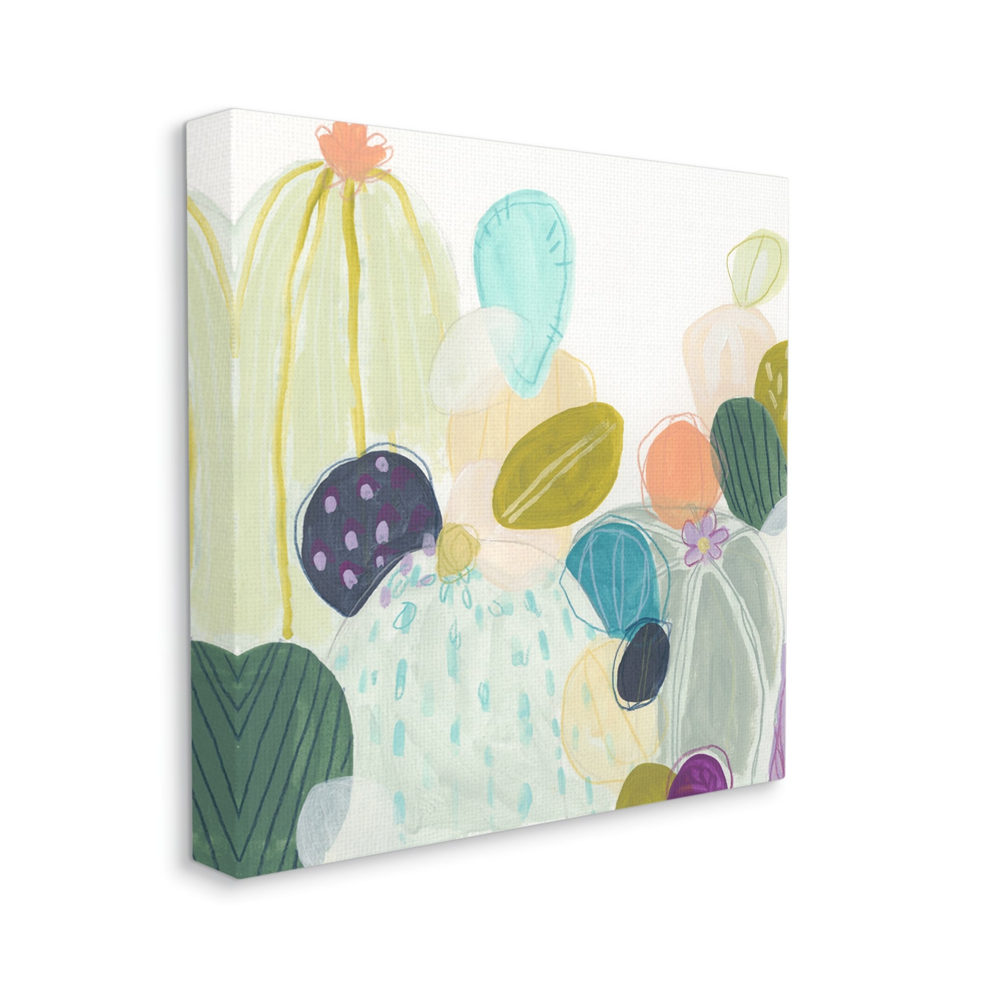 Stupell Industries Contemporary Cactus Plants Botanical & Floral Painting Gallery Wrapped Canvas Print Wall Art