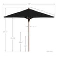 thumbnail image 5 of California Umbrella  9ft Marenti Wooden Sunbrella Patio Umbrella with Sunbrella Fabric, Base Not Included Black, 5 of 5