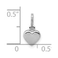 thumbnail image 2 of FJC Finejewelers 14 kt White Gold Themed Polished 3-D Heart Charm 11 mm x 6 mm, 2 of 4