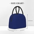 thumbnail image 3 of Ratiio Navy Blue Print Insulated Lunch Bag Women Reusable Lunch Box with Pocket for Work Picnic Travel, 3 of 6