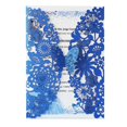 thumbnail image 3 of 20 Set Butterfly Invitation Cards Lace Wedding Invitations with Envelopes( Blue Glitter), 3 of 6