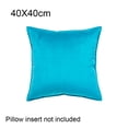 thumbnail image 4 of Seat Cushion Cover Solid Color Velvet Replacement Durable Polyester Velvet Soft Decorative Reusable Zipper Sofa Pillow Case Accessories Light Blue 40x40cm, 4 of 5
