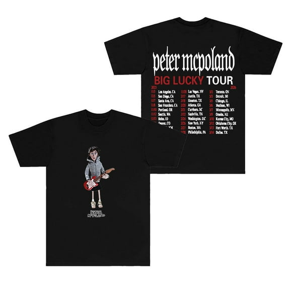 Peter McPoland Big Lucky Tour Merch T-Shirts Cosplay Women Men Fashion Crewneck Short Sleeve Tee