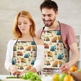 thumbnail image 5 of Cartoon Construction Vehicles Signs Beige Apron-Garden Aprons for Women with Pockets-Cotton Linen Waterproof Kitchen Cooking Gardening Aprons Adjustable for Kitchen,Cooking,BBQ and Salon 33x27 Inch, 5 of 7