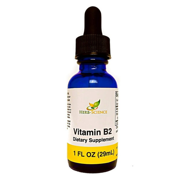 HerbScience Vitamin B2 (Riboflavin), AlcoholFree Liquid Drops Extract