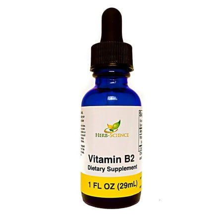 Herb-Science Vitamin B2 (Riboflavin), Alcohol-Free Liquid Extract Support Digestion, Maintain Proper Energy Levels, Boost Collagen Production for Healthy Hair, Nails, Skin and