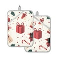 thumbnail image 7 of Yayeee Pot Holders Kitchen Heat Resistant with Pocket 7"x9.8" Cotton Oven Cooking Hot Pads, Red Christmas Gift Pattern, 7 of 7