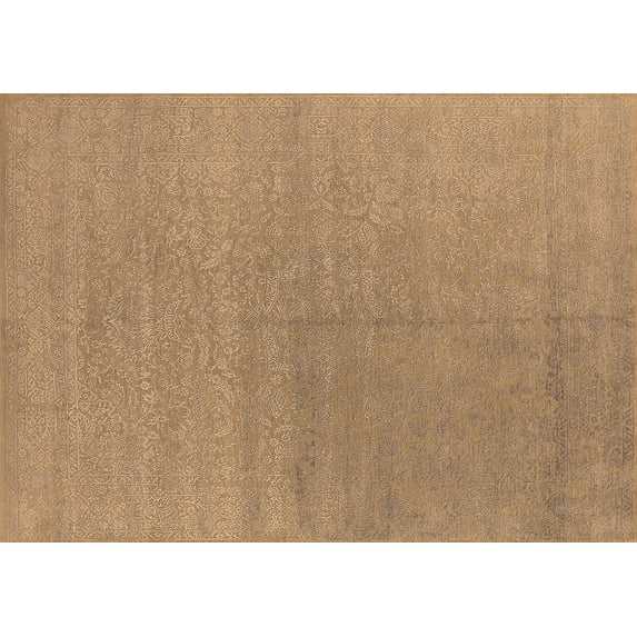 Ahgly Company Indoor Rectangle Oriental Brown Industrial Area Rugs, 6' x 9'