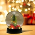 thumbnail image 2 of Christmas Snow Globes, Lighted Decorations Snow Globes Lantern, Santa Christmas Table Decorations LED Crackle Glass Ball for Living Room Fireplace Tabletop,Home Décor & Gift, 2 of 7