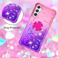 thumbnail image 6 of Glitter Case for Samsung Galaxy A25 5G for Women Girls, Bling Sparkle Colorful Gradient Quicksand Soft TPU Liquid Cover Case with Ring Kickstand for Samsung Galaxy A25 5G JB-Pink Purple, 6 of 16