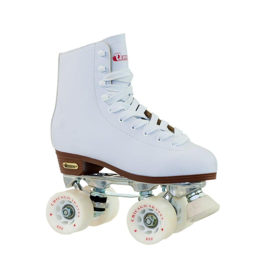 Chicago Ladies' Deluxe Quad Roller Skates White Classic Rink Skate