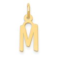 thumbnail image 1 of Diamond2Deal 14K Yellow Gold Small Slanted Block Letter M Initial Pendant for Women, 1 of 5