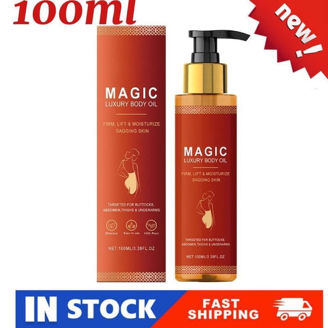 Huile Corporelle Magique 100 ml, Repulpe, Raffermit, Raffermit et Hydrate la Peau avec Natural-AU NEW Better