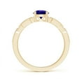 thumbnail image 2 of ANGARA Natural Classic Round Tanzanite Solitaire Ring with Diamond Accents in 14K Yellow Gold for Women (Size-6mm) | December Birthstone, Anniversary, Jewelry Gift for Women | Natural Tanzanite Ring, 2 of 7