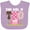 Lavender, variant on Inktastic 2nd Birthday Cute Owl 2 Year Old Girls Baby Bib