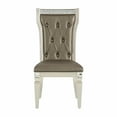 thumbnail image 2 of Juhi 21 Inch Side Dining Chairs Set of 2- Mirror Trim Frame- Faux Leather, 2 of 6