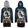 thumbnail image 3 of Happy Halloween Saint Bernard Witch Pumpkins Bats All Over Print 3D Hooded Duffle Toggle Coat St Dog Lover - 13012, 3 of 6