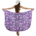 thumbnail image 5 of HAPPY BAY Women's Vacation Summer Wraps Party Bikinis Cover ups Swimwear Skirt Beachwear Pareos Sarong Coverups Beach Pareo One Size Violet, Tropical Collage, 5 of 5