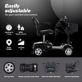 thumbnail image 6 of 4 Wheel Mobility Scooter,Folding Compact Travel Mobility Scooter For Adults With Electric Powered Wheelchair Device，LED Light And Detachable Basket -300lbs,Black, 6 of 9