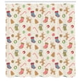 thumbnail image 3 of Ambesonne Christmas Shower Curtain, Traditional Sweets, 69"Wx84"L, Multicolor, 3 of 3