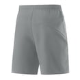 thumbnail image 5 of Domuza Mens Athletic Gym Shorts Utra-Light Quick Dry Running Workout Basketball Shorts with Zipper Pockets Sports Tennis Gray L, 5 of 6